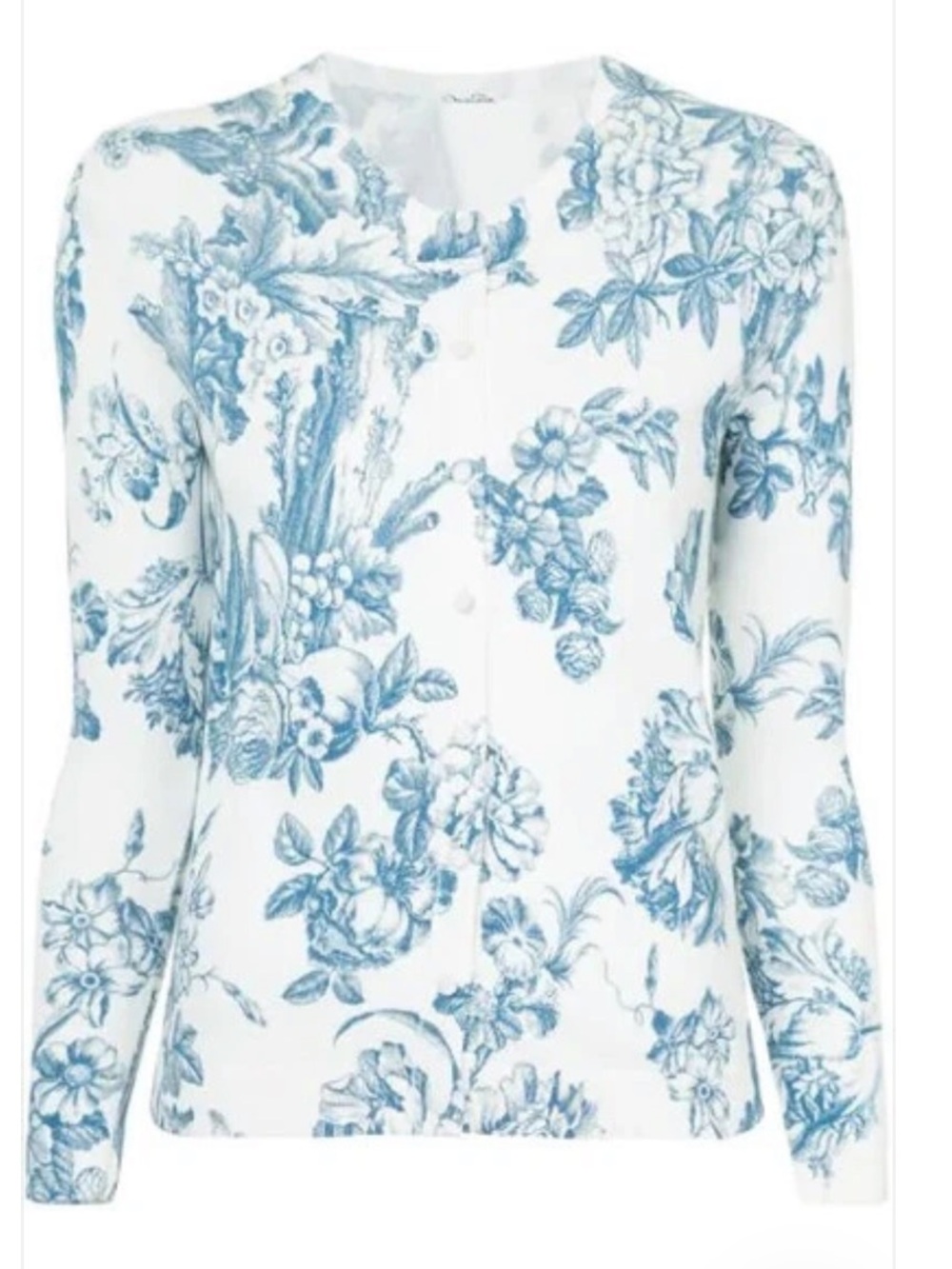 Oscar de la Renta NWOT Resort 2019 Toile Floral Cardigan Sweater S MSRP $1790 - Picture 3 of 6